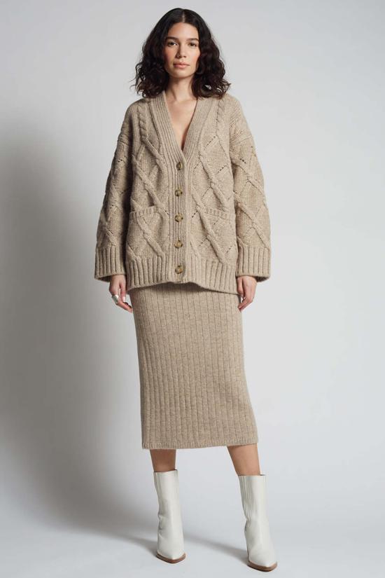  ELEVEN SIX 가디건 일레븐 식스 케일린 카디 오트밀 멜란지 - OTHER BRANDS