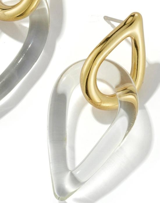  제인 다렌스부르그 이어링 제인 다렌스버그 브라스 & 글래스 물방울 스터드 브라스/글래스 - JANE DARENSBOURG