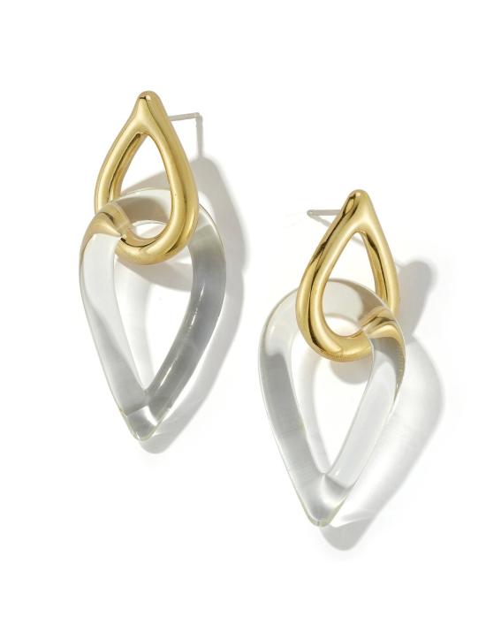  제인 다렌스부르그 이어링 제인 다렌스버그 브라스 & 글래스 물방울 스터드 브라스/글래스