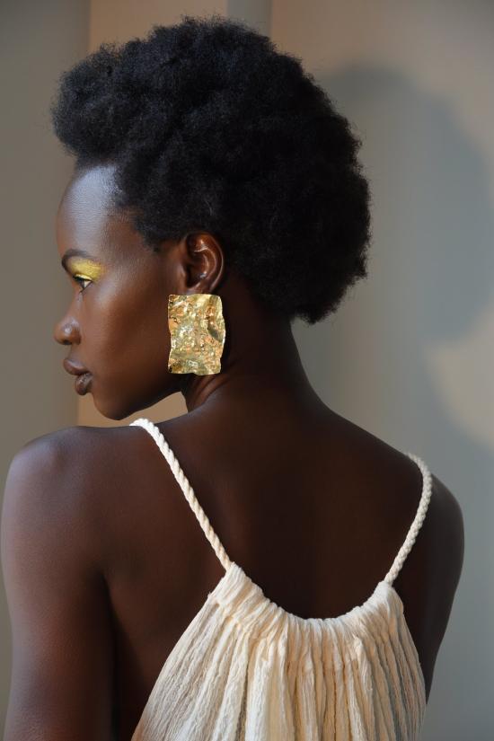  예세이트 숏 원피스 Yesaet Genet 홀터 드레스 Ecru - YESAET