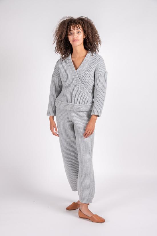  베이스레인지 터틀넥 미아  랩 라이트 그레이 - BASERANGE