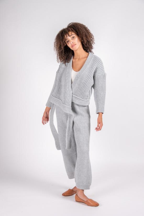  베이스레인지 터틀넥 미아  랩 라이트 그레이 - BASERANGE