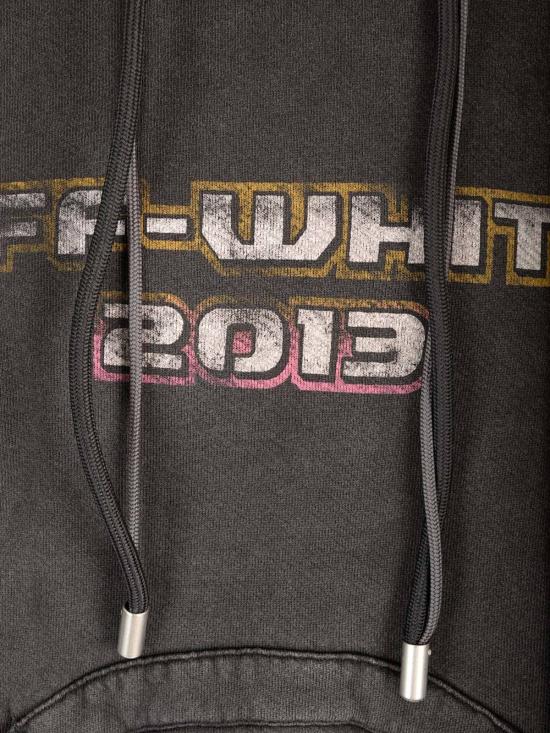  오프화이트 후드 티셔츠 오프 화이트 Ombb119f23fle005 1084 플리스 블랙 멀트 - OFF WHITE