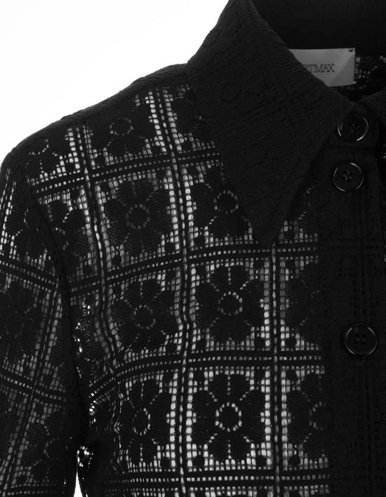  막스마라 롱 원피스 막스 마라 레첸테 셔츠 드레스 네로 - MAX MARA