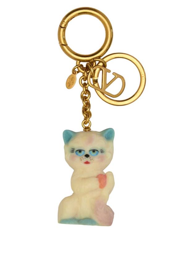  발렌티노 가라바니 키링 Valentino Garavani Le Chat De La Maison  앤티크 브라스 멀티컬러