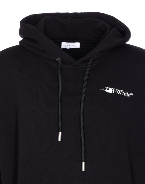  오프화이트 긴팔 티셔츠 잉크 애로우 스케이트 후드티 블랙 - OFF WHITE