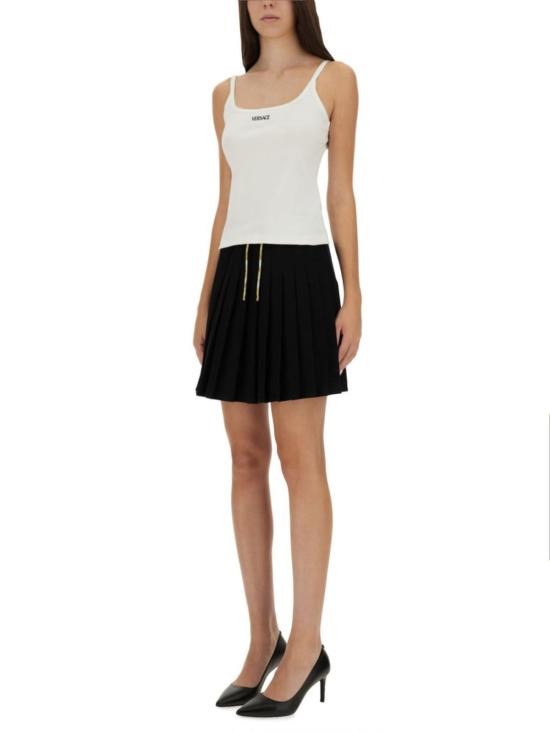  베르사체 민소매 티셔츠 로고  화이트 - VERSACE