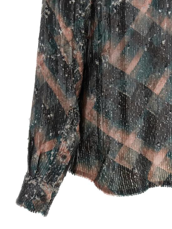  드리스 반 노튼 긴팔 셔츠 Dries Van Noten Chowy Emb  그린 - DRIES VAN NOTEN