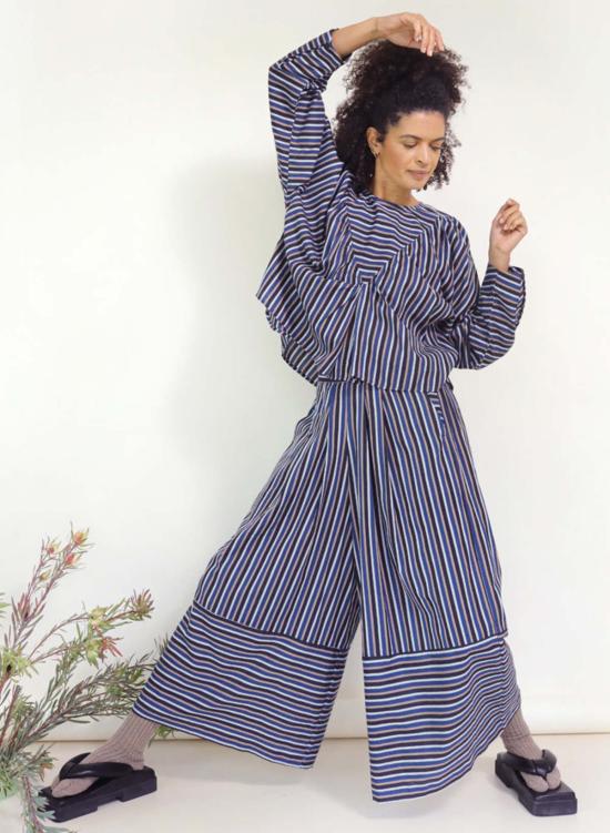  Seek Collective 스트레이트 팬츠 Savista Pants 3.0 Acadia Stripe - OTHER BRANDS