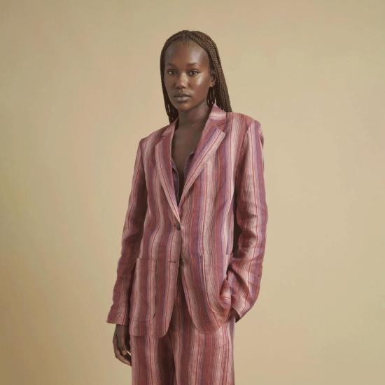  Diega 수트 자켓 Vayo 재킷 로즈 바이올렛 스트라이프