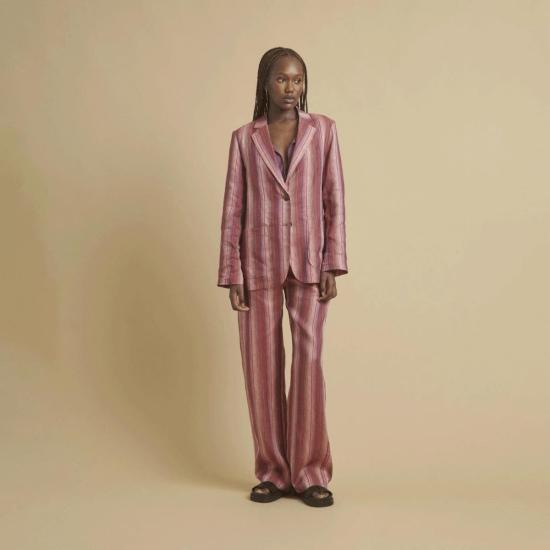  Diega 수트 자켓 Vayo 재킷 로즈 바이올렛 스트라이프 - DIEGA