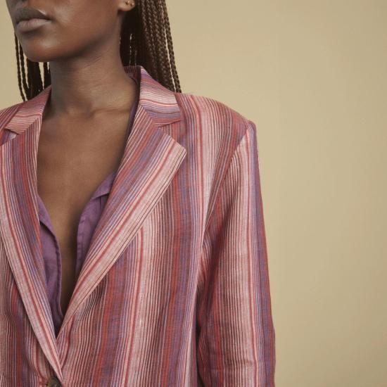  Diega 수트 자켓 Vayo 재킷 로즈 바이올렛 스트라이프 - DIEGA