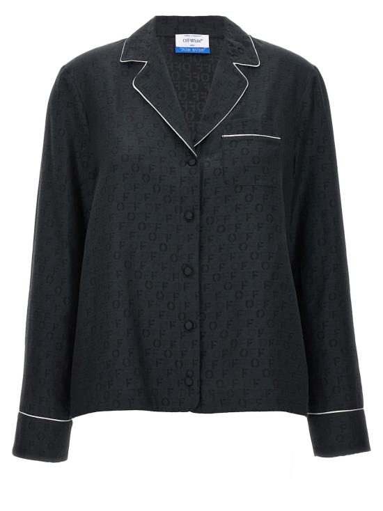  오프화이트 긴팔 셔츠 오프자카드 파자마 셔츠 블랙