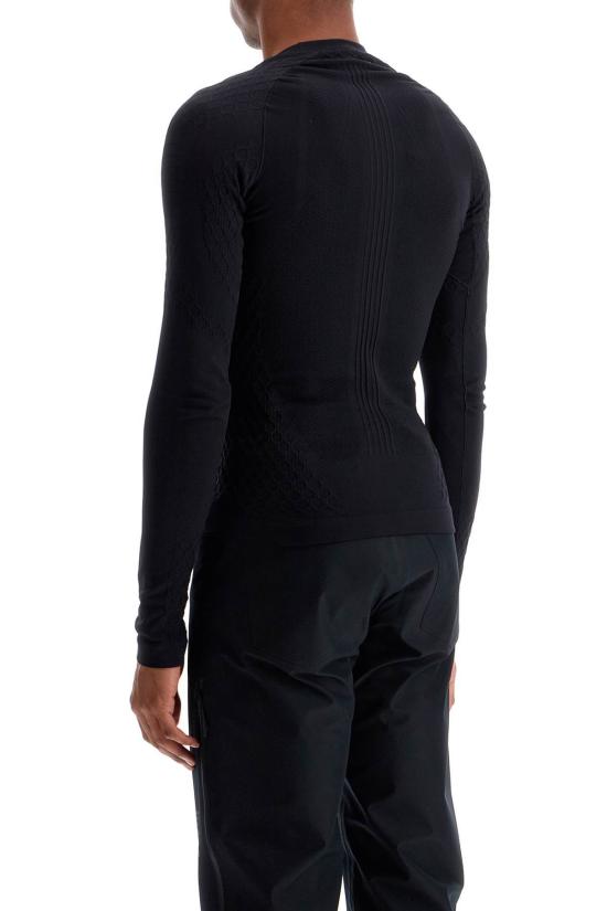  MM6 메종마르지엘라 긴팔 티셔츠 Mm6 메종 마르지엘라 Mm6 X 살로몬 롱 슬리브 써멀 저지 딥 블랙 - MM6 MAISON MARGIELA