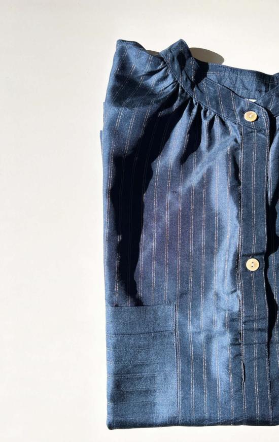  투 튜닉 셔츠 네이비/실버 - TWO