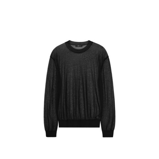  Blossom H Company 블라우스 블로섬 H 컴퍼니 몬드 시스루 니트 탑 블랙