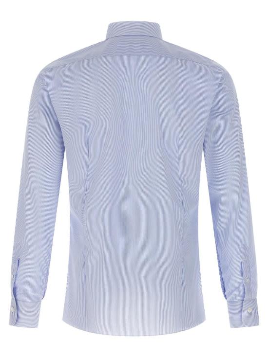  발바 긴팔 셔츠 바르바 나폴리 스트라이프  라이트 블루 - BARBA