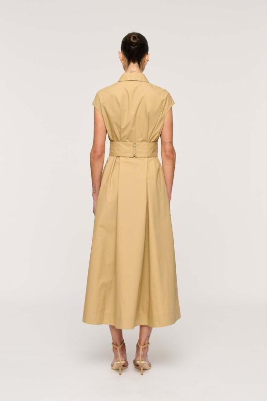  Clea 롱 원피스 클레아 칼리스타 벨티드 드레스 토피 - CLEA