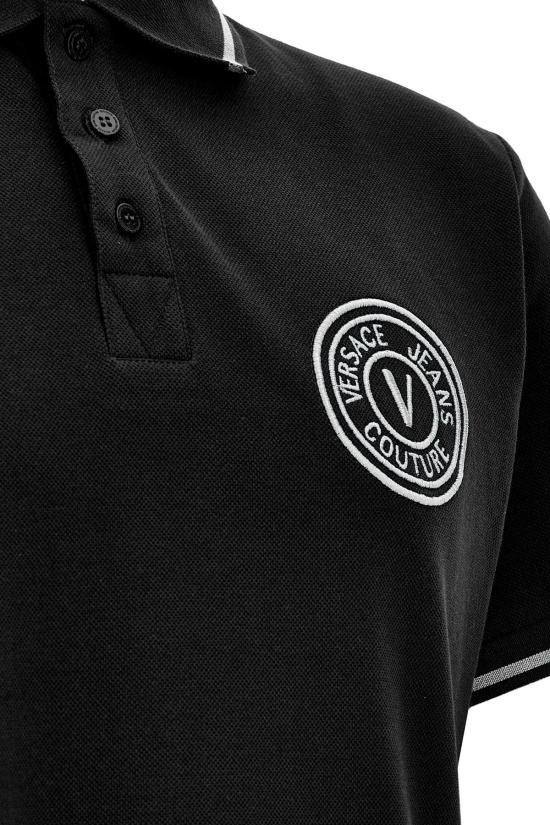  베르사체 반팔 티셔츠 진 쿠튀르 폴로 블랙 - VERSACE