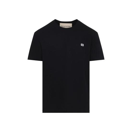  발렌티노 가라바니 반팔 티셔츠 발렌티노 패치 로고 티셔츠 노 네로 - VALENTINO GARAVANI