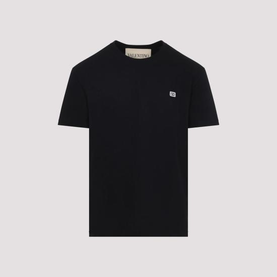  발렌티노 가라바니 반팔 티셔츠 발렌티노 패치 로고 티셔츠 노 네로