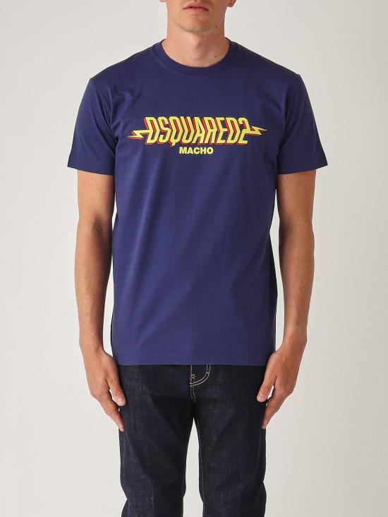  디스퀘어드2 반팔 티셔츠 Dsquared2 티셔츠 블루