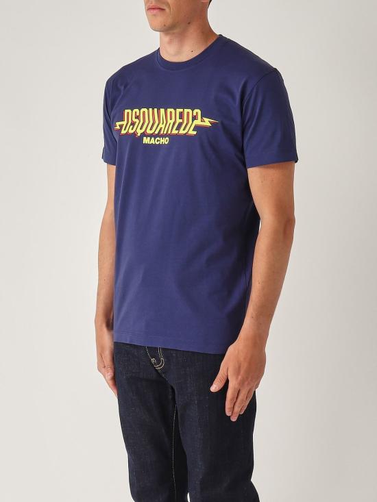  디스퀘어드2 반팔 티셔츠 Dsquared2 티셔츠 블루 - DSQUARED2