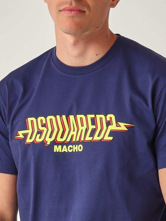  디스퀘어드2 반팔 티셔츠 Dsquared2 티셔츠 블루 - DSQUARED2