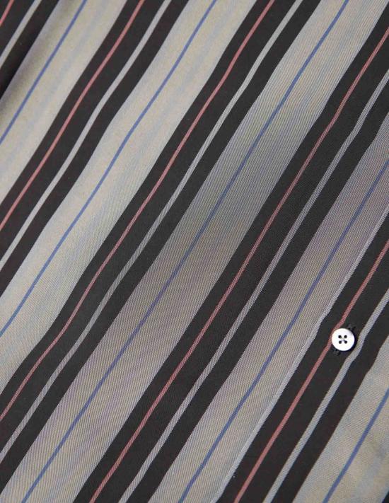  Kapatid NYC 반팔 셔츠 스트라이프 캠프  그레이/블랙 - KAPATID NYC