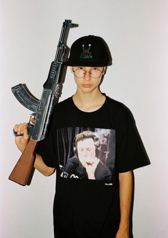  Skim Milk 반팔 티셔츠 탈지유 엘론 머스크 블런트 티셔츠 블랙 - SKIM MILK