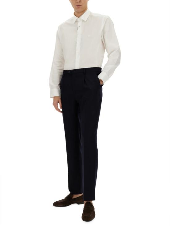  에트로 긴팔 셔츠 로고  (화이트) - ETRO