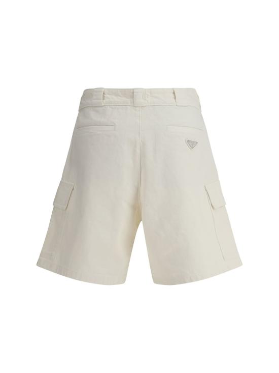  프라다 데님 팬츠 데님 반바지 화이트 - PRADA