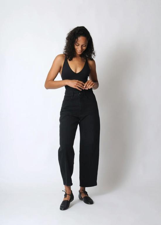  미셀라 그렉 데님 팬츠 미카엘라 그렉 패널 진 블랙 - MICAELA GREG