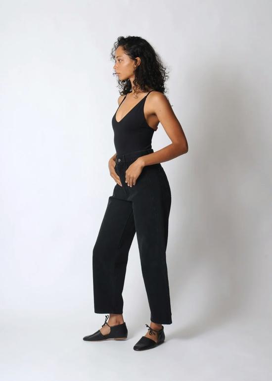  미셀라 그렉 데님 팬츠 미카엘라 그렉 패널 진 블랙 - MICAELA GREG