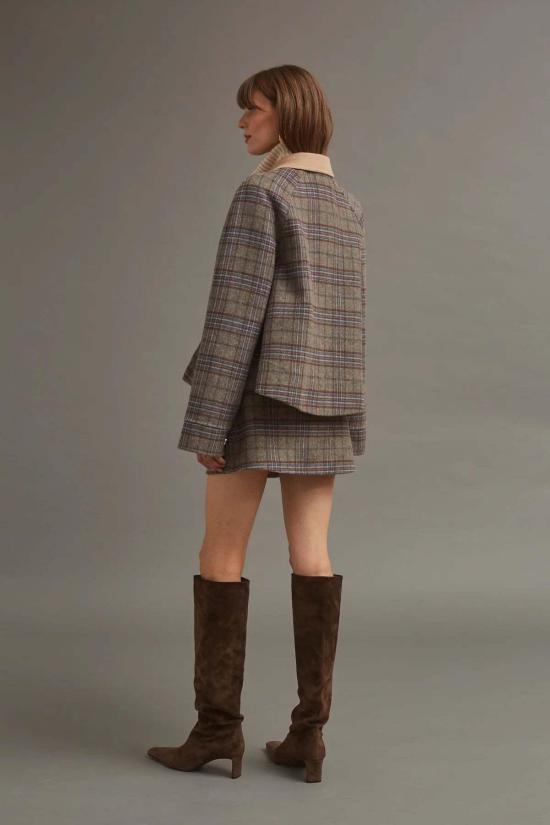  카라 카라 숏 스커트 카라카라 키티 스커트 앨런 체크무늬 - CARA CARA