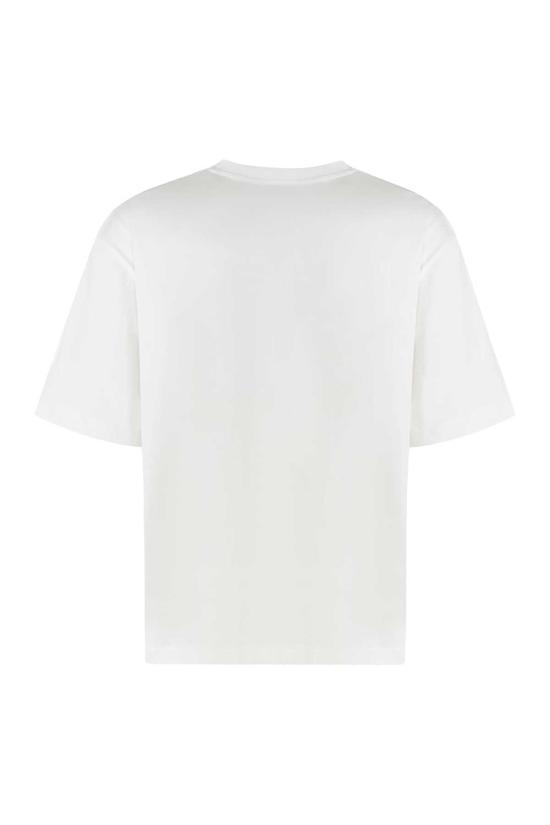  오프화이트 반팔 티셔츠 코튼 크루넥 티셔츠 화이트 - OFF WHITE