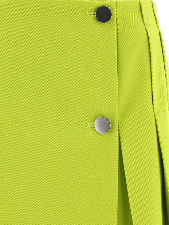  보테가베네타 숏 스커트 보테가 베네타 하이웨이스트 플리츠 미니 스커트 (그린) - BOTTEGA VENETA