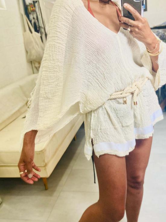  예세이트 숏 원피스 예사엣 바르 드레스 에크루 - YESAET