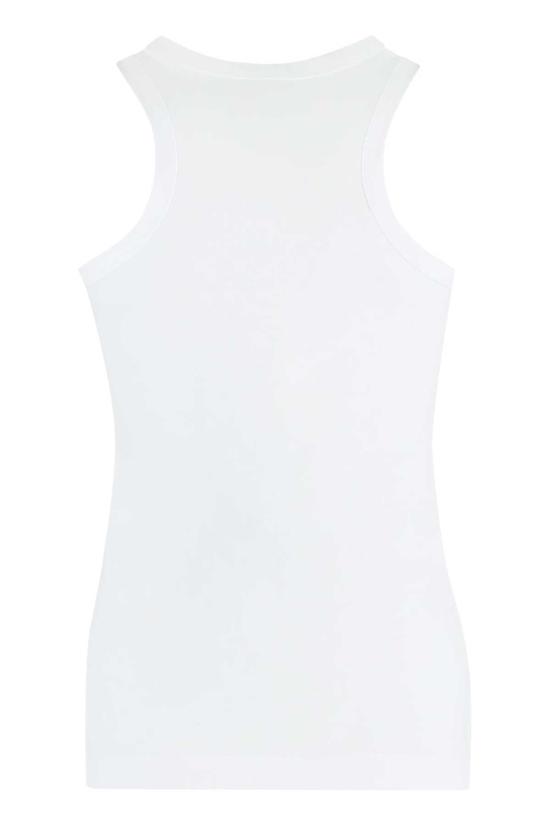  스텔라 맥카트니 민소매 티셔츠 스텔라 매카트니 오픈워크 패턴 탱크탑 화이트 - STELLA MCCARTNEY