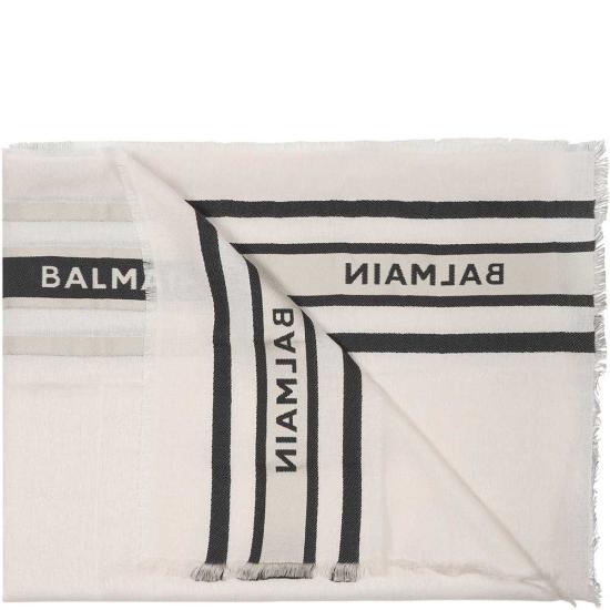  [키즈] 발망 넥워머/머플러/스카프 키즈  스카프 화이트 - BALMAIN