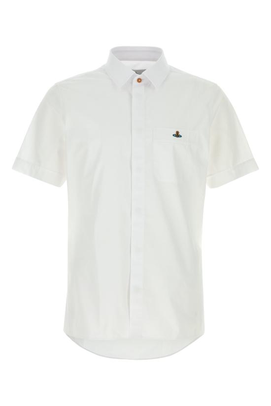 26SS 비비안웨스트우드 반팔 셔츠 24010004W009QBS A401 WHITE