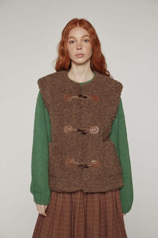  아멘테 베스트 양면 토글 버튼  월넛 색상 - AMENTE