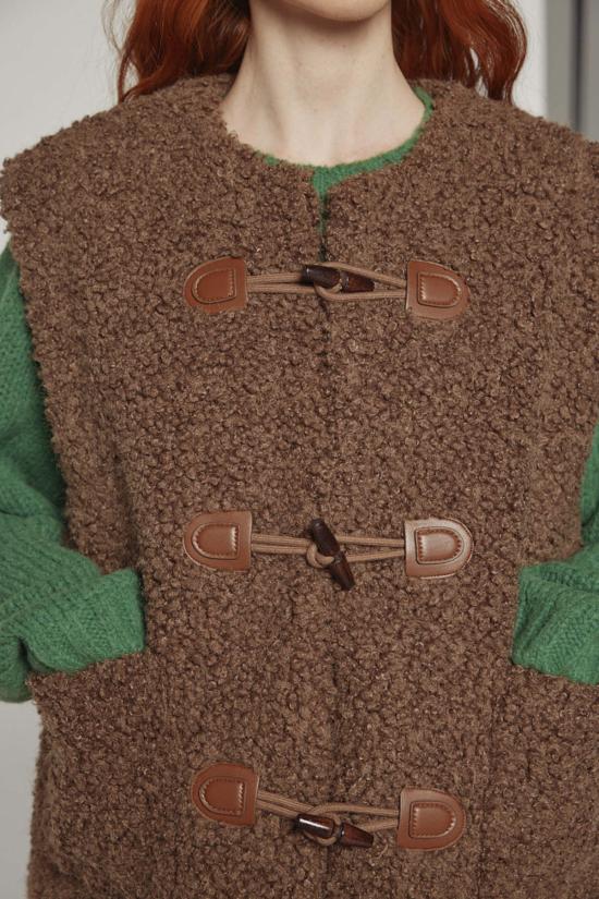  아멘테 베스트 양면 토글 버튼  월넛 색상 - AMENTE