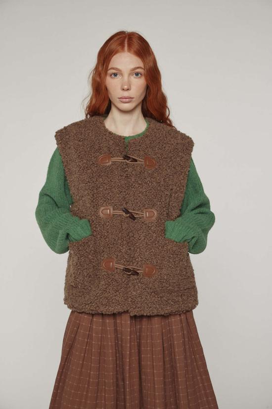  아멘테 베스트 양면 토글 버튼  월넛 색상 - AMENTE