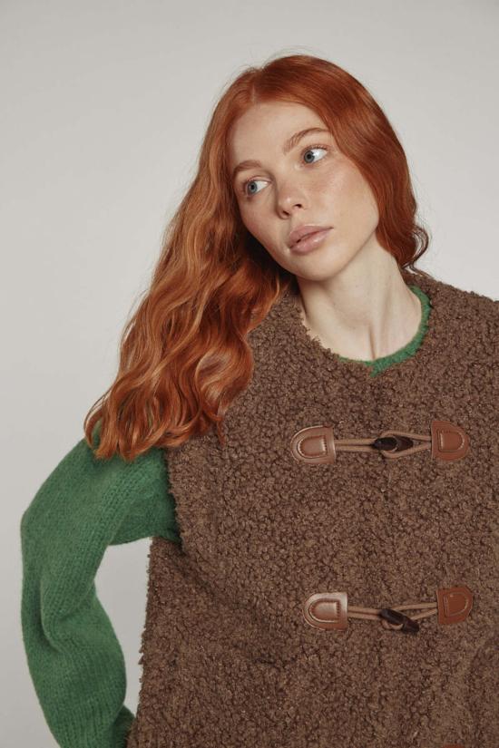  아멘테 베스트 양면 토글 버튼  월넛 색상 - AMENTE