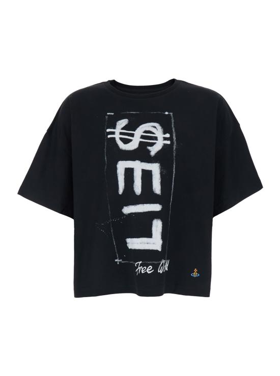 26SS 비비안웨스트우드 반팔 티셔츠 3G01004YJ001MN401 Black