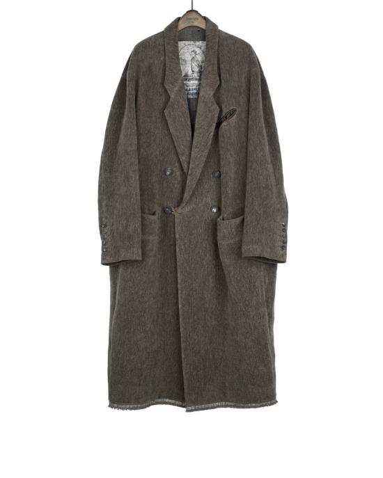  지기 첸 코트 셰닐 원단 더블 브레스트 롱  81