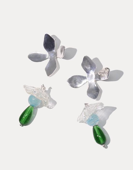  클레드 이어링 야생화 귀걸이 (은) - CLED