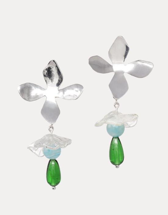  클레드 이어링 야생화 귀걸이 (은) - CLED