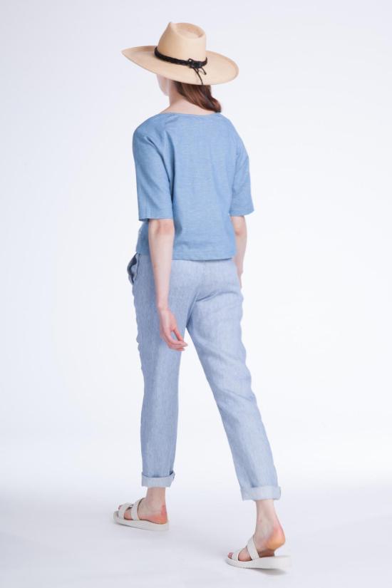  세순 블라우스 오악사카 탑 뉴올리언스 프린트 - SESSUN